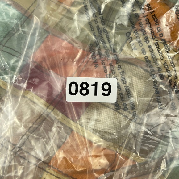 Fossil Patchwork Leather Canvas Bucket Bag Multicolor Boho Shoulder Purse - Picture 11 of 11